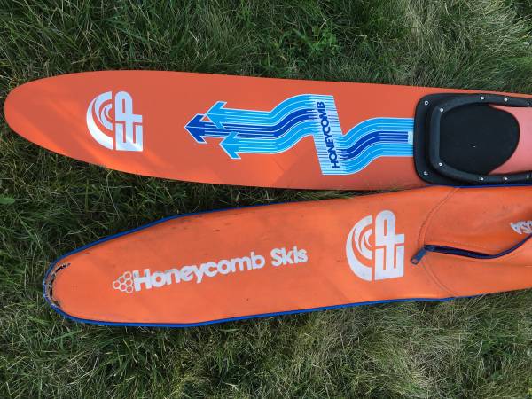 Vintage EP Competition 1 Honeycomb Slalom Water Ski 65” w/ Case USABLE 1