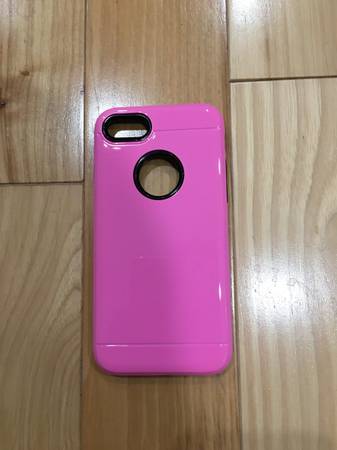 iPhone SE3 SE2 8 7 Pink Case Slim Grip Apple Logo Cutout Design 1
