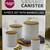 Gourmet Edge Ceramic Canister Set - NEW IN BOX 1 thumbnail