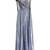 XSCAPE Women Sz 4 Long gown dress silver party cocktail glitter NEW NW 7 thumbnail