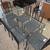 DINING SET, METAL WITH GLASS AND 6 CHAIRS 2 thumbnail