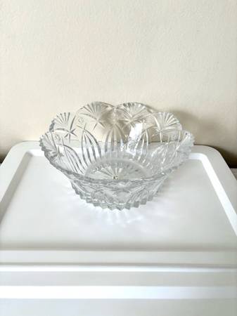 New Cristal J. G. Durand France Vincennes 11.25” Clear Crystal Bowl 1