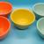 Set of 5 BISCUIT Anthropologie 7 oz Colorful Terra Cotta Latte Bowls 2 thumbnail