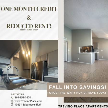 $1 / 1br - 🕷️ OUR PRICES HAVE BEEN SLASHED – REDUCED RENT (Trevino Place on 10891 Edgemere)63971559362434120