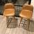 Moe’s Home Napoli Tan leather contemporary modern oak Barstools 1 thumbnail