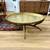 Vintage Mid Century Large Moroccan Style Brass Oval Tray Coffee Table 2 thumbnail