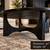 Modern Solid Wood Round Coffee Table Black Finish 2 thumbnail