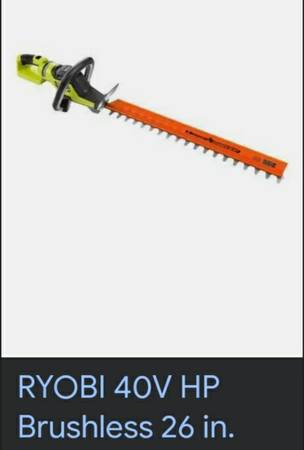 40 volt ryobi hedge trimmer 1