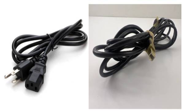 printer ac plug and usb to printer cables 1