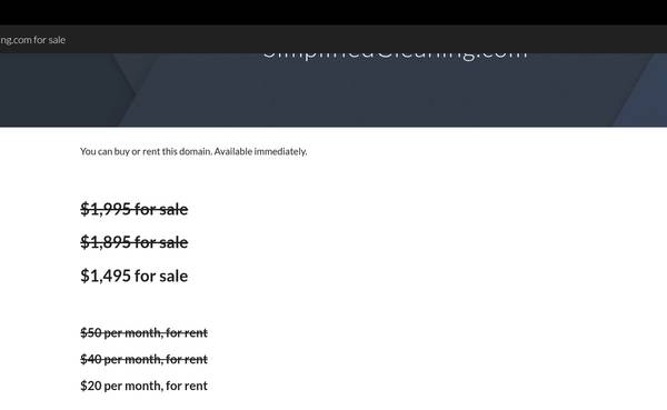 Domain: SimplifiedCleaning.com for sale or rent 1