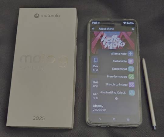 Smartphone Unlocked Moto Motorola G Stylus 2025 - 128GB SD slot 1