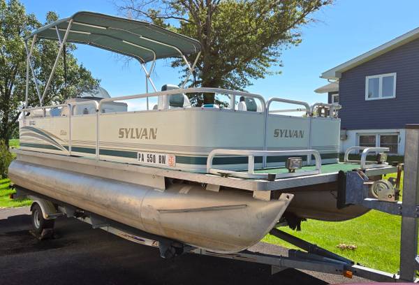 1997 Sylvan Elite Pontoon Boat w/Trailer 1