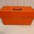 Vintage Home Depot 19" Homer Toolbox Medium w/Tray Metal Clasps Orange 7 thumbnail