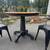 Small Solid Wood Bistro Dining Table and Metal Farmhouse Chairs 3 thumbnail
