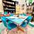 STUNNING ORIGINAL 1950s TURQUOISE FORMICA MID-CENTURY TABLE & CHAIRS 2 thumbnail
