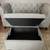 Gray love seat with ottoman storage 2 thumbnail