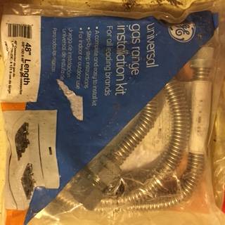 Universal Gas range installation kit, NEW in bag 1