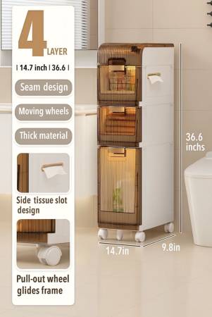 ✨4-Layer Premium Rolling Storage Tower | Brand New 1