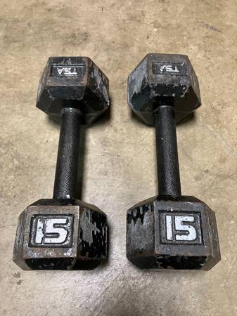 Dumbbells Two 15 pounds 1