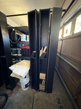 6 Thin Ikea black book sheves 1