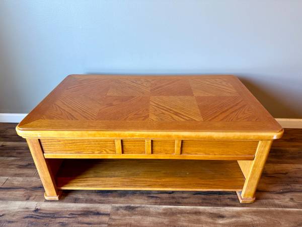 Solid Oak Transformer Coffee Table 1