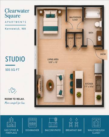Separate Visitor Parking, Kitchen Pantry in 2-Bedroom Homes 1