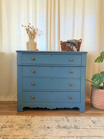 Antique Blue Dresser 1