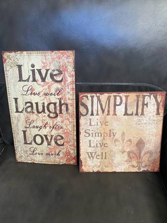 Two Rustic Tin Signs 1