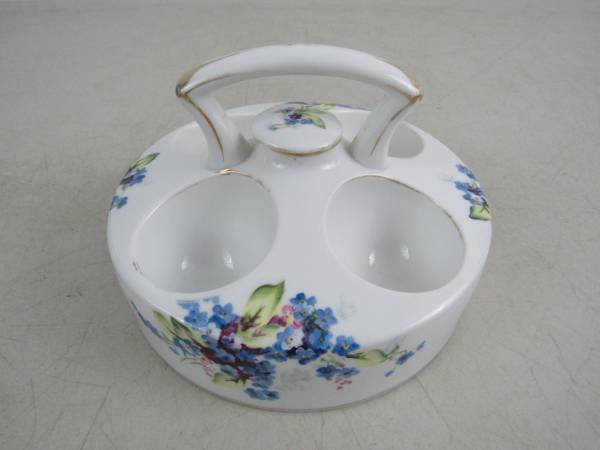 Nippon Noritake 4 Egg Warmer Hand-Painted Floral Design-Made In Japan 1