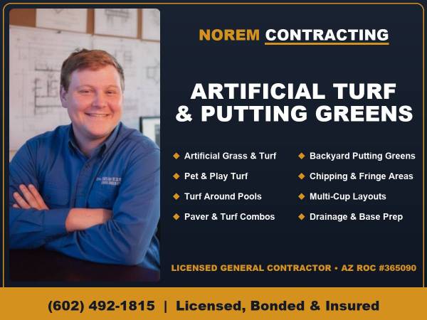 Artificial Turf & Putting Green Installation - Licensed Contractor 1