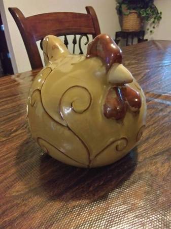 BEAUTIFUL CERAMIC CHUBBY ROSTER,,, HERMOSO GALLO GORDO DE CERAMICA 1