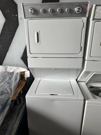 2018 Whirlpool stackable washer and gas dryer 1