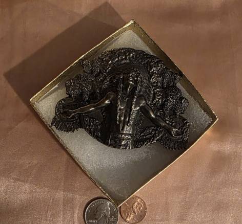 Vintage 1981 Metal Belt Buckle, Nice Native Person Design, Nice Wester 1