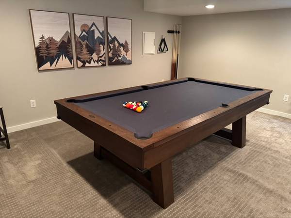 Brunswick Botanic 8-ft Pool Table — Rustic Brown, Like New 1