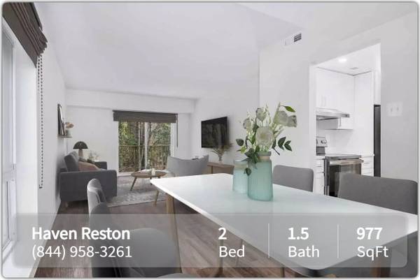 $2,110 / 2br - 977ft2 - Amazing 2 bedroom, 1.5 bathroom in Reston. 977 SqFt! (Reston)64040027963777121