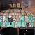 leaded glass hanging lamp shade ANTIQUE 9 thumbnail