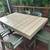 Custom Modern Outdoor Patio Wood Dining Table 61.5” x 36” 1 thumbnail
