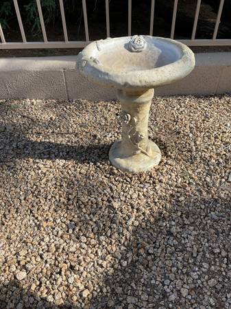 Cement bird bath 1