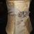 New Condition Stunning Lamp shade features a gold brocade pattern with 1 thumbnail