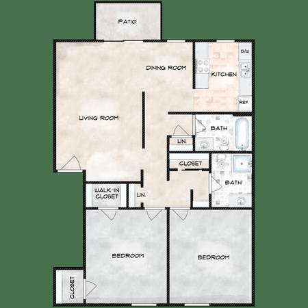 $2,725 / 2br - 962ft2 - Apartamento de 2 dormitorios y 2 baños con lavandería en el lugar en Ventura, CA! (Ventura)63800403128323124