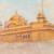 Antiques Hand Painted Miniatures Silver Brooch Punjab Golden Temple in 4 thumbnail