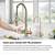 Kraus 1.8 GPM Single Hole Pre-Rinse Pull Down Kitchen Faucet - Gold 3 thumbnail