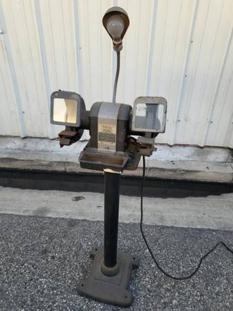 Craftsman Pedestal Stand Base Grinder Wood Metal Tool Tools Made In U.S.A. 1