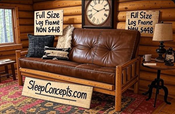 Elevate Your Space with a Lodge Futon Frame, From Sleep Concepts! 1
