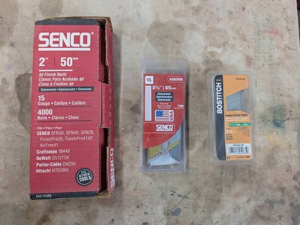 Senco Bostitch 15 GA angle nails - assorted 1