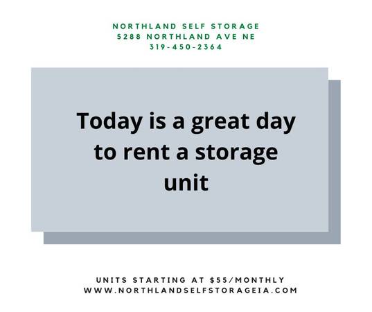 $50 / 114ft2 - Northland Self Storage - units available now! (Cedar Rapids)63611894252033121