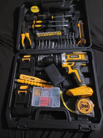 Portable drill with tools 1