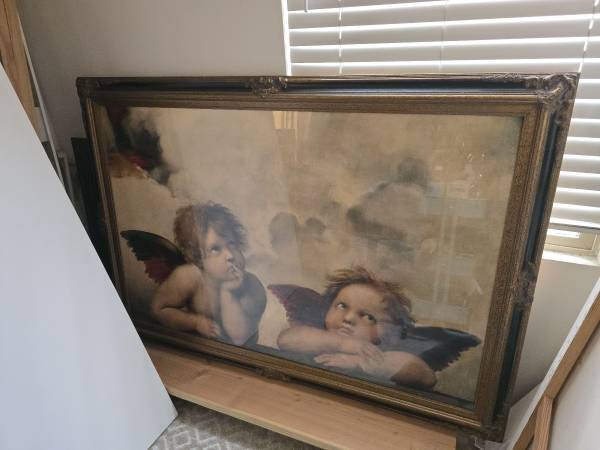 Framed 'The Sistine Cherubs' UV Plexiglass 1