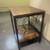 Side table wood and black metal 4 thumbnail