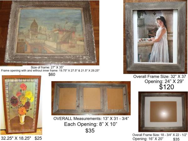 FIVE Large Wood Frames 1